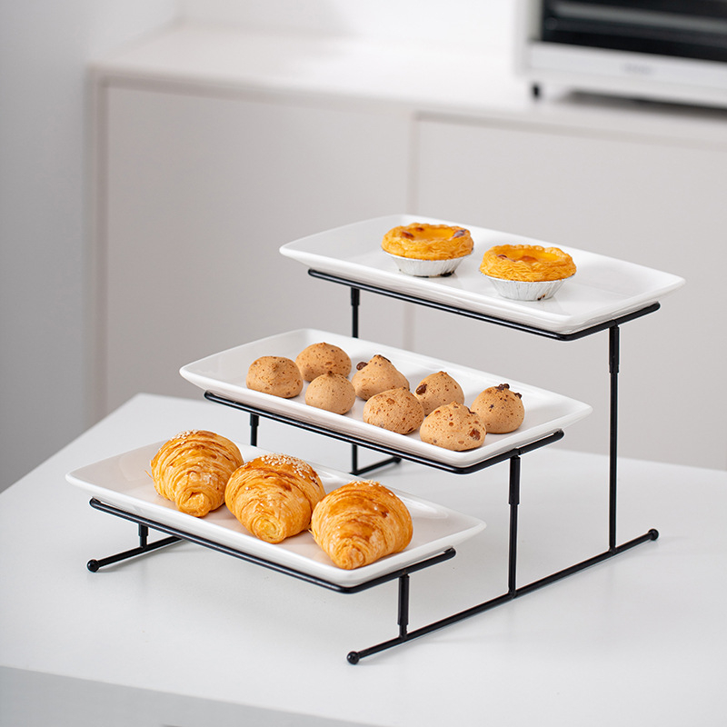 Jin Baichuan κεραμική πιατέλα για επιδόρπιο | υψηλής ποιότητας, χειροποίητη, προσαρμοσμένη (A1890)