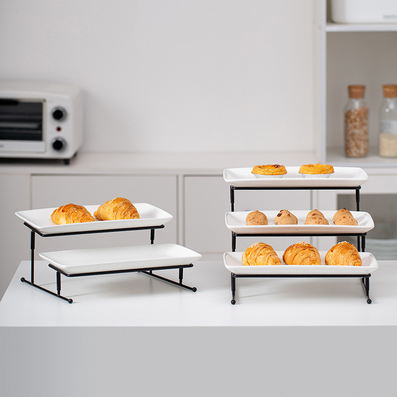 Jin Baichuan κεραμική πιατέλα για επιδόρπιο | υψηλής ποιότητας, χειροποίητη, προσαρμοσμένη (A1890)