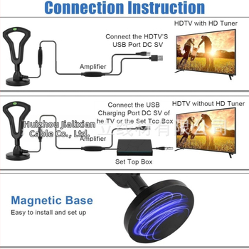 Iekštelpu digitālā TV antena transportlīdzeklim montēšanai, DTMB/DVB-T2 saderīga, ar pastiprinātāju un paplašinātu piesūcēja vāciņu