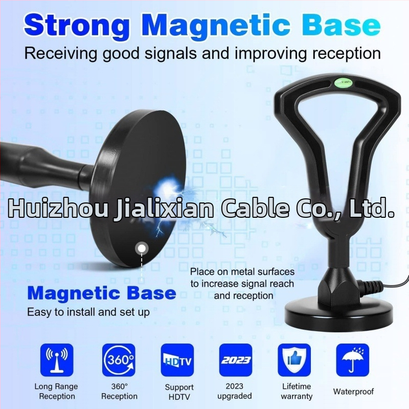 Iekštelpu digitālā TV antena transportlīdzeklim montēšanai, DTMB/DVB-T2 saderīga, ar pastiprinātāju un paplašinātu piesūcēja vāciņu