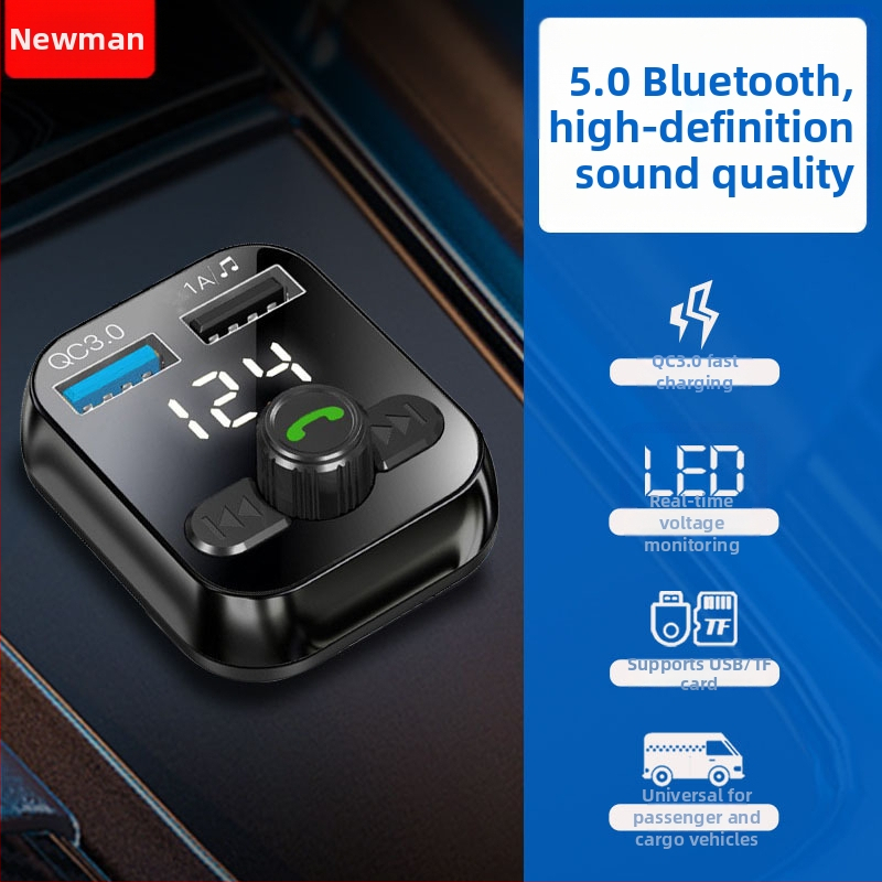 Autós MP3 lejátszó Bluetooth vevővel, S12, 12-24V tápegység, memória nélküli, USB töltő