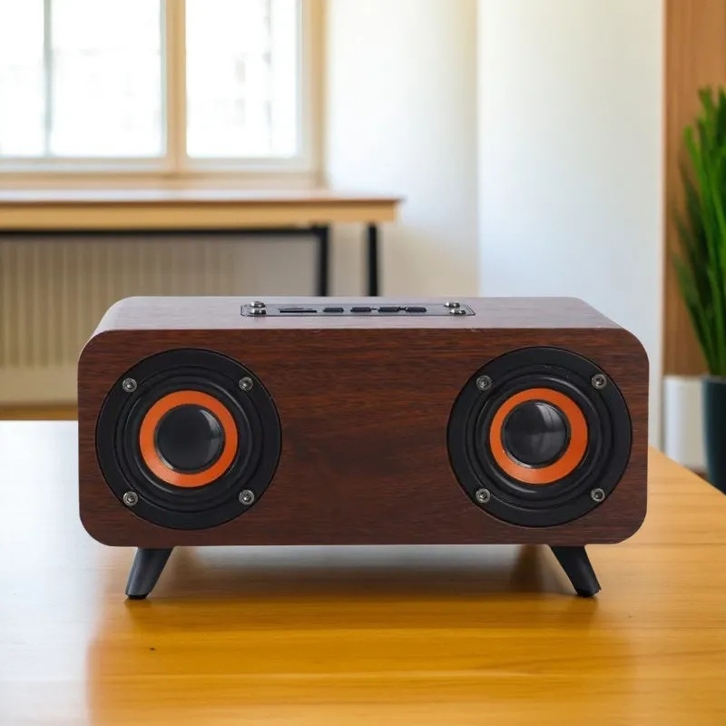 Boxă Bluetooth retro, 2 difuzoare, IPX7 impermeabil, Bluetooth 5.0, 20W, baterie încorporată 1000-1200mAh