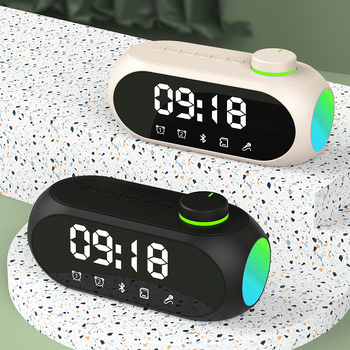 Bluetooth zvučnik s budilicom, radiom i RGB noćnom lampom - 3W, Bluetooth 5.0, ugrađena baterija 1000–1200mAh, 100Hz–20kHz, SNR ≥75dB