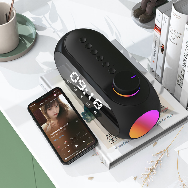 Bluetooth zvučnik s budilicom, radiom i RGB noćnom lampom - 3W, Bluetooth 5.0, ugrađena baterija 1000–1200mAh, 100Hz–20kHz, SNR ≥75dB