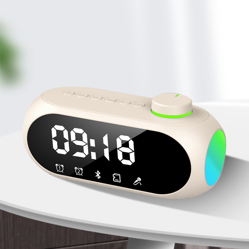 Bluetooth zvučnik s budilicom, radiom i RGB noćnom lampom - 3W, Bluetooth 5.0, ugrađena baterija 1000–1200mAh, 100Hz–20kHz, SNR ≥75dB