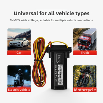 GT02A kabelski GPS tracker za vozila — IP67 vodootporan, Beidou satelitski lokator, točnost 1–10 m, 3 h baterija, alarmi: vibracije, prekid napajanja, SOS, mobilni alarm, geofence, prekoračenje brzine.