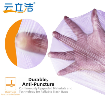 Didelis namų ūkio šiukšlių maišas, storintas HDPE, vienkartinis, nešiojamas, 50 vnt