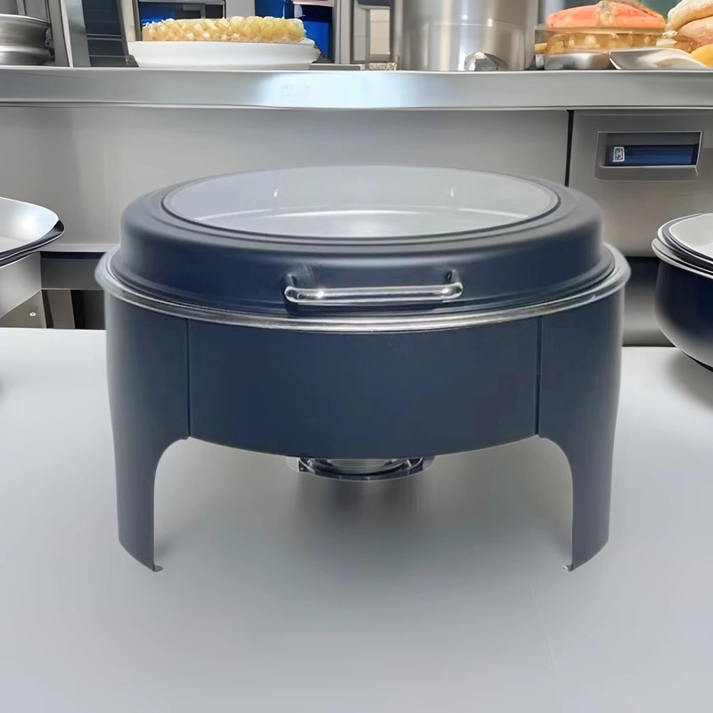 Buffet aprīkojums ar hidraulisko vāku no 201 nerūsējošā tērauda un lielu stikla vāku, brokastīm un viesnīcas bufetei, izolēts un uzkarsējams; zīmols One Square Steel