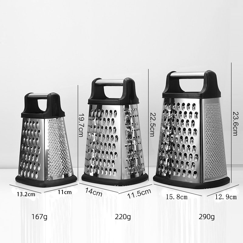 Nehrđajući čelični četverostrani rende — višefunkcionalni kuhinjski alat za sjeckanje i usitnjavanje voća i povrća