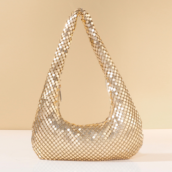 Ručna večernja torbica u street-trend stilu, PU, dumpling oblik, zatvarač, unutarnja džep za telefon i osobnu iskaznicu