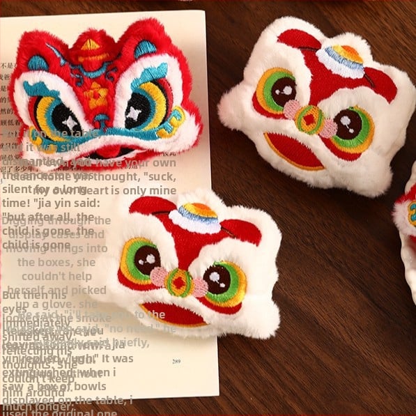 Лъвска плюшена украса за Нова година, ключодържател, стил китайски, марка Happy togethers, без опаковка