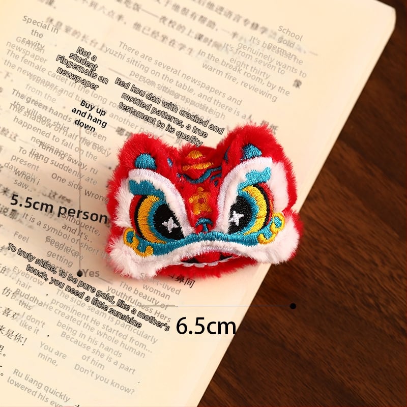 Лъвска плюшена украса за Нова година, ключодържател, стил китайски, марка Happy togethers, без опаковка