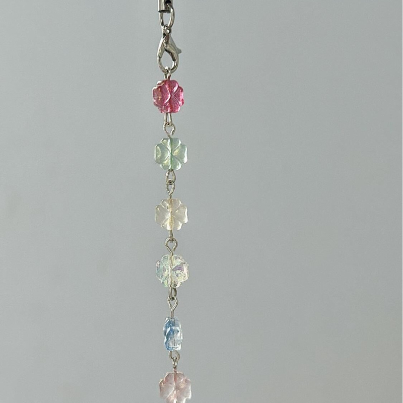 Lanac za telefon s perlicama, privjesak za torbu i privjesak za kameru — plast/smola, ljeto 2024, sladak stil