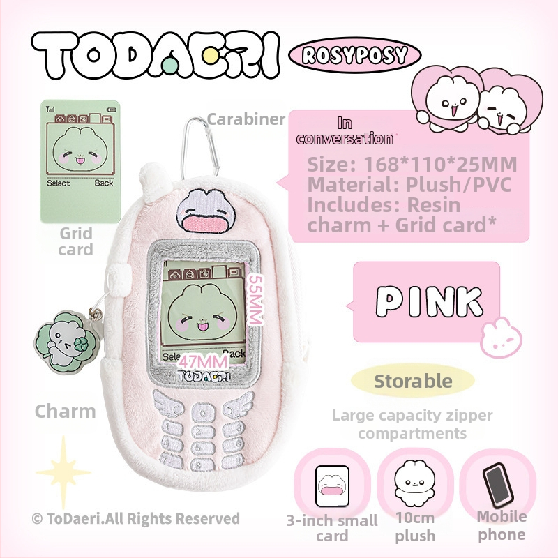 RosyPosy Rabbit Agent Kortelių laikiklis su pakabuku – Mažas kortelių rinkinys, dovana kolegoms, draugams, vaikams, bendraklasiams