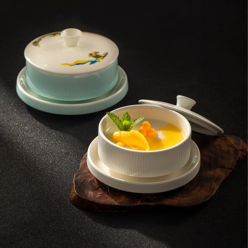 Porcelanska okrugla misa, novi kineski stil, pogodna za mikrovalnu pećnicu, za hotele