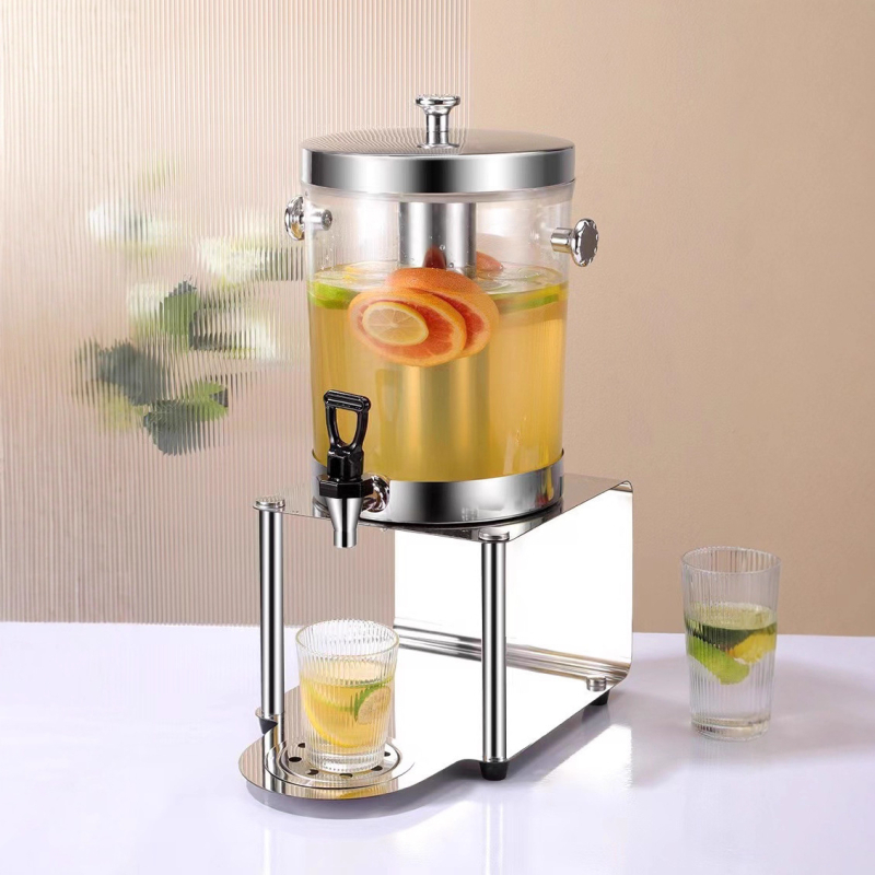 Dzerienu dozētājs ar krānu — nerūsējošais tērauds + PC, modelis 8L/16L, pašapkalpošanās