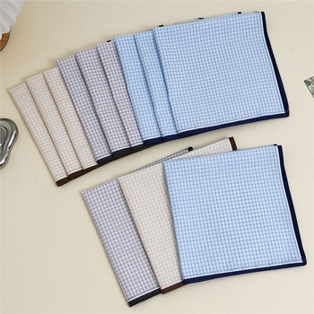 Muška džepna maramica od 100% pamuka, 43 cm, svijetla boja, luksuzni poslovni dodatak, prilagodljivo