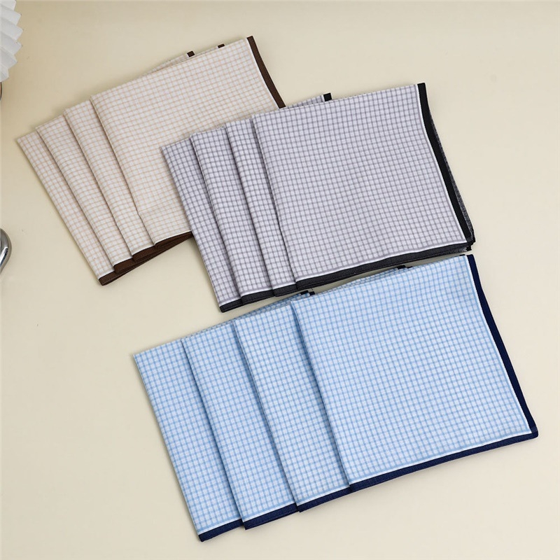 Muška džepna maramica od 100% pamuka, 43 cm, svijetla boja, luksuzni poslovni dodatak, prilagodljivo