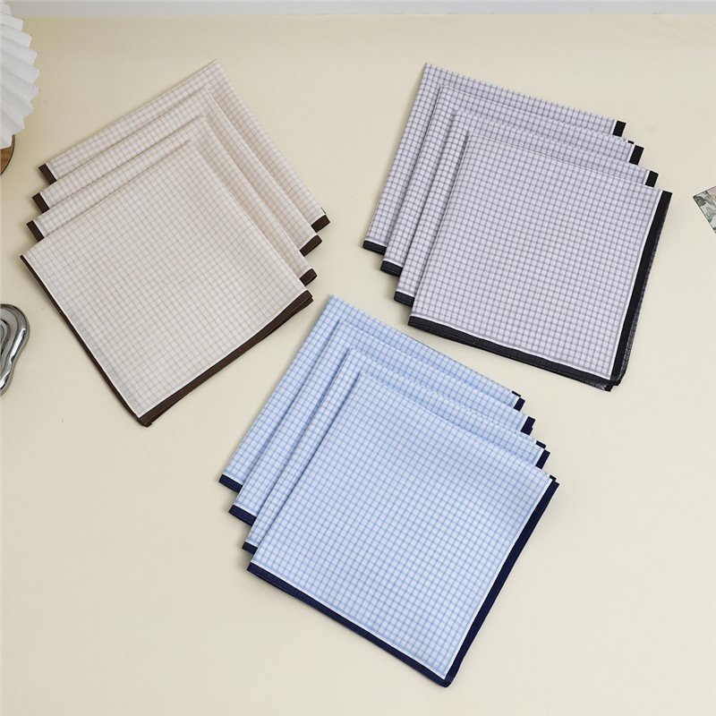 Muška džepna maramica od 100% pamuka, 43 cm, svijetla boja, luksuzni poslovni dodatak, prilagodljivo