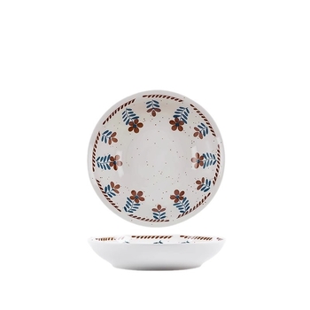 Japanski stil keramički set zdjela i tanjura s cvjetnim uzorkom i podglazurnom površinom, pogodan za mikrovalnu pećnicu