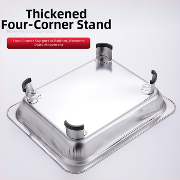 Nerūsējošā tērauda buffē plīts, kvadrāta forma ar četrām kājām, zīmols Pynos, iespējama pielāgota apstrāde un logotipa drukāšana