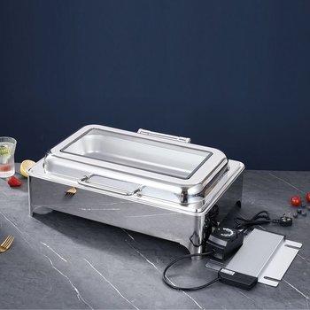 Buffet oprema s električnim grijanjem, 201 nehrđajući čelik, XF marka, prilagodljiv logo, zapadni stil