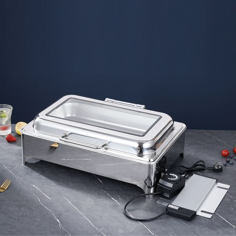 Buffet oprema s električnim grijanjem, 201 nehrđajući čelik, XF marka, prilagodljiv logo, zapadni stil