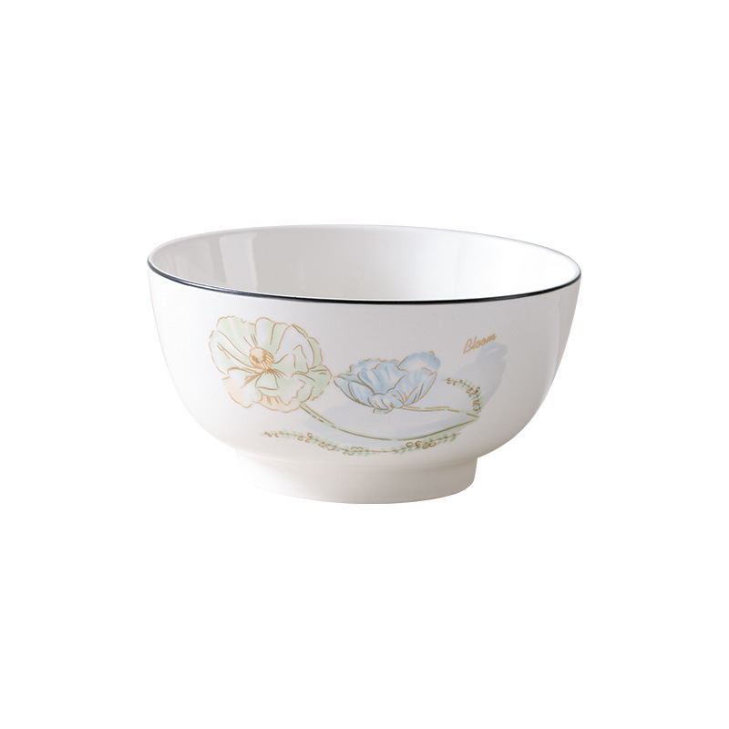 Keramička zdjela, okrugla, sigurna za mikrovalnu pećnicu, površina pod glazurom u boji, mogućnost prilagođenog logotipa