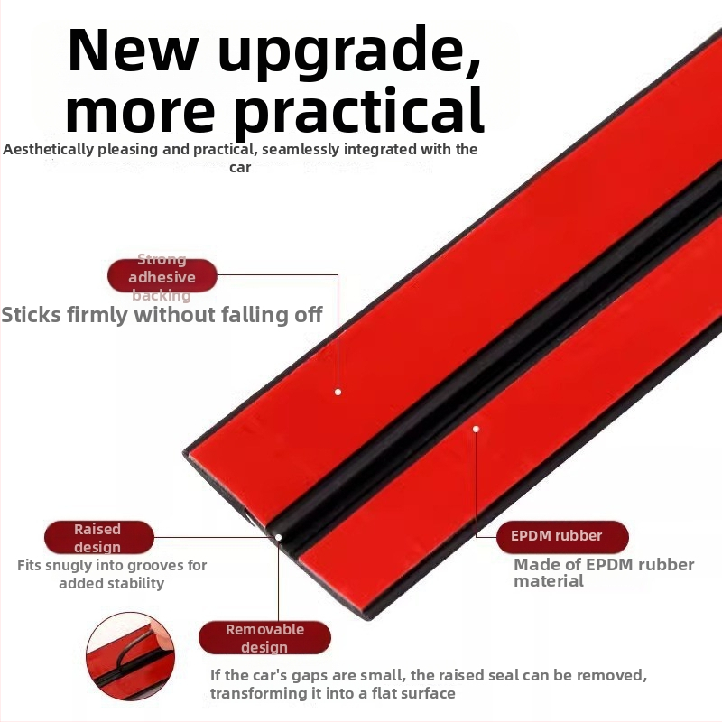 T-tähe kujuline tihendusriba esiklaasile, päikesetõstukile ja autoakendele; kummist, 1 cm paksus; kogu auto jaoks; ühilduv kõigi mudelitega