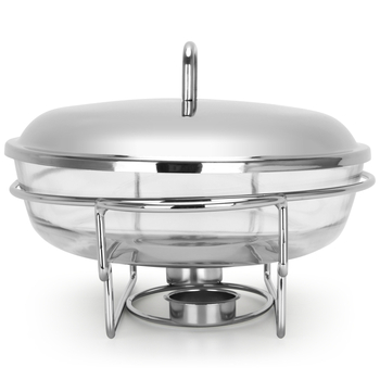 Fissman 6031 Izolator Toplih Jela za Bufet — Staklo i Nehrđajući Čelik, Otisnuti Logo, Licencirani Privatni Brend, Prvokvaliteta, Jednostavan Stil