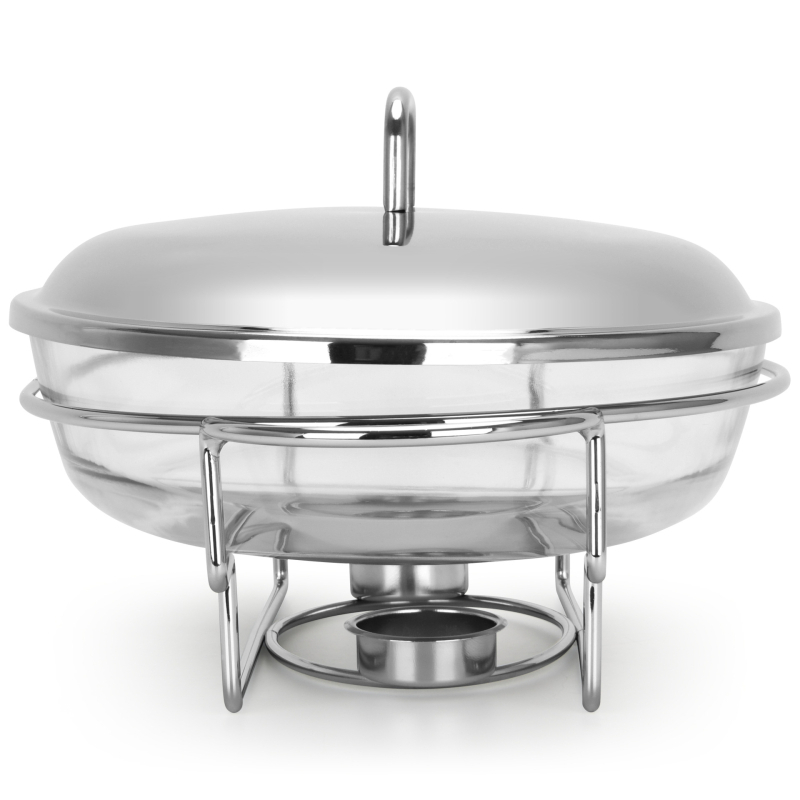 Fissman 6031 Izolator Toplih Jela za Bufet — Staklo i Nehrđajući Čelik, Otisnuti Logo, Licencirani Privatni Brend, Prvokvaliteta, Jednostavan Stil