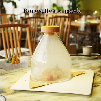 Bufet oprema: poklopac od masivnog drveta s borosilikatnim staklom za molekularnu gastronomiju