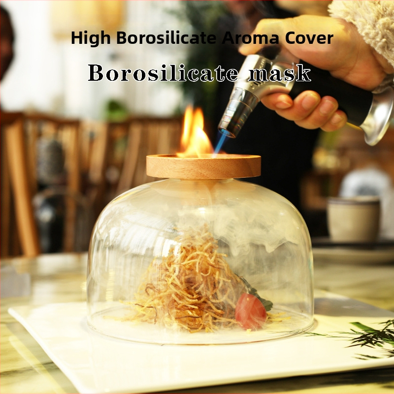 Bufetové vybavenie: kryt z masívneho dreva s borosilikátovým sklom pre molekulárnu gastronómiu