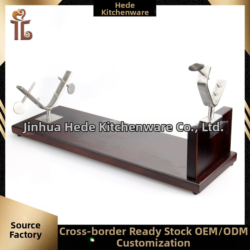 Beech koka gaļas statīvs, jēņgalas kājas turētājs, pamatne, logotipa drukāšana iespējama