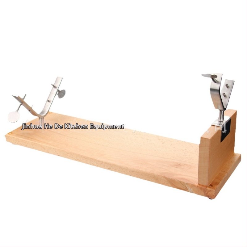 Beech koka gaļas statīvs, jēņgalas kājas turētājs, pamatne, logotipa drukāšana iespējama