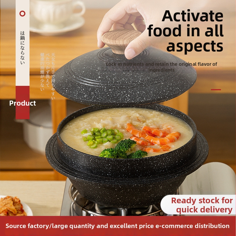 Alumīnija sakausējuma akmens pots Korejas bibimbapam – bufetes aprīkojums, nav importēts, bez pielāgošanas, ar izdrukātu logotipu