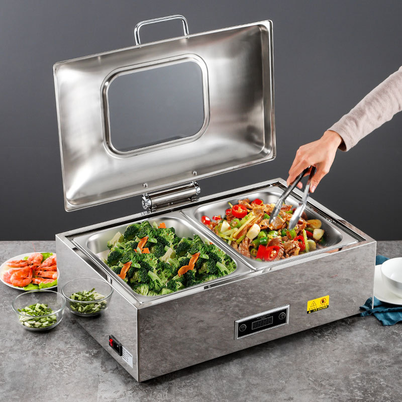 Nehrđavo čelična oprema za švedski stol s hidraulskim preklopnim poklopcem, električno grijanje i mogućnost ispisa logotipa