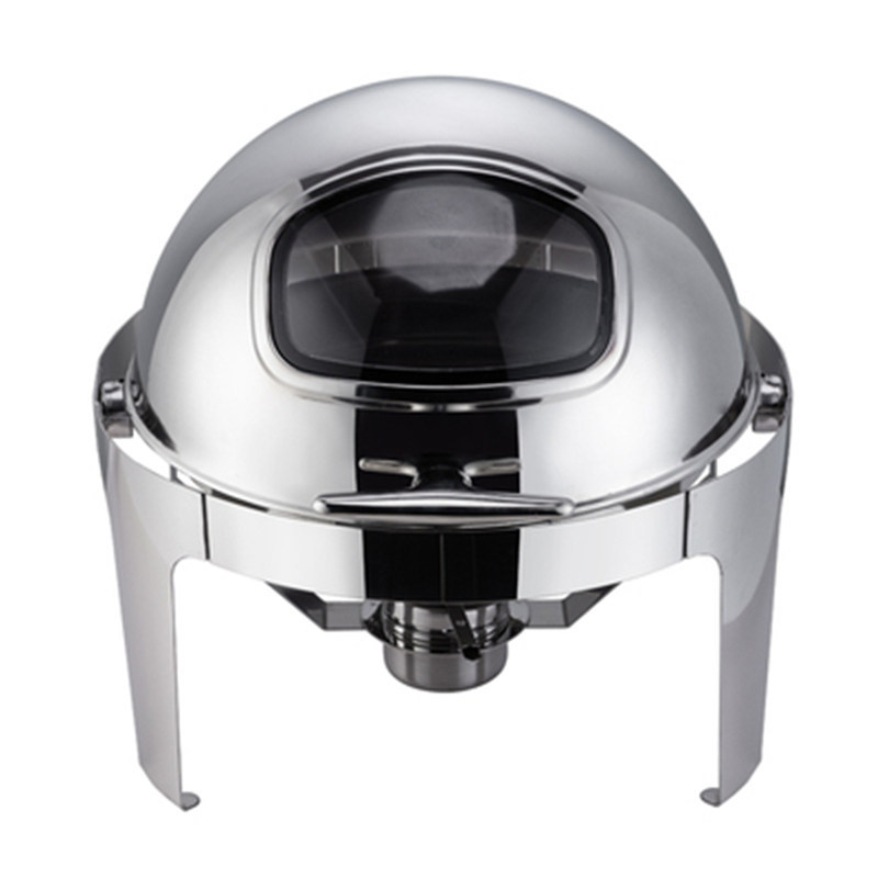 Nerđajući čelik, okrugli bufet štednjak s preklopnim poklopcem, električno grijanje i izolacija u vodnoj kupelji