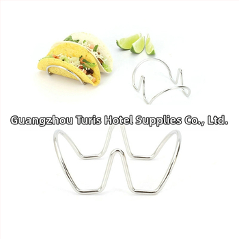 Nerūsējošā tērauda taco un tortilju statīvs buffetam, U formas, vienkāršs dizains, uzsākts 2018