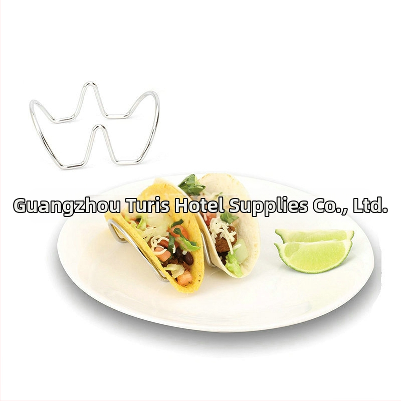 Nerūsējošā tērauda taco un tortilju statīvs buffetam, U formas, vienkāršs dizains, uzsākts 2018
