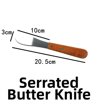 Kun Chef bufeto įranga: nerūdijantis plienas su medine rankena, logotipas atspausdintas