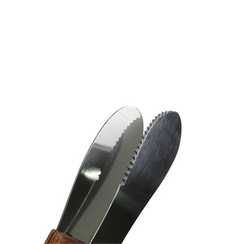 Kun Chef buffetska oprema: nehrđajući čelik s drvenom drškom, ispisan logotip