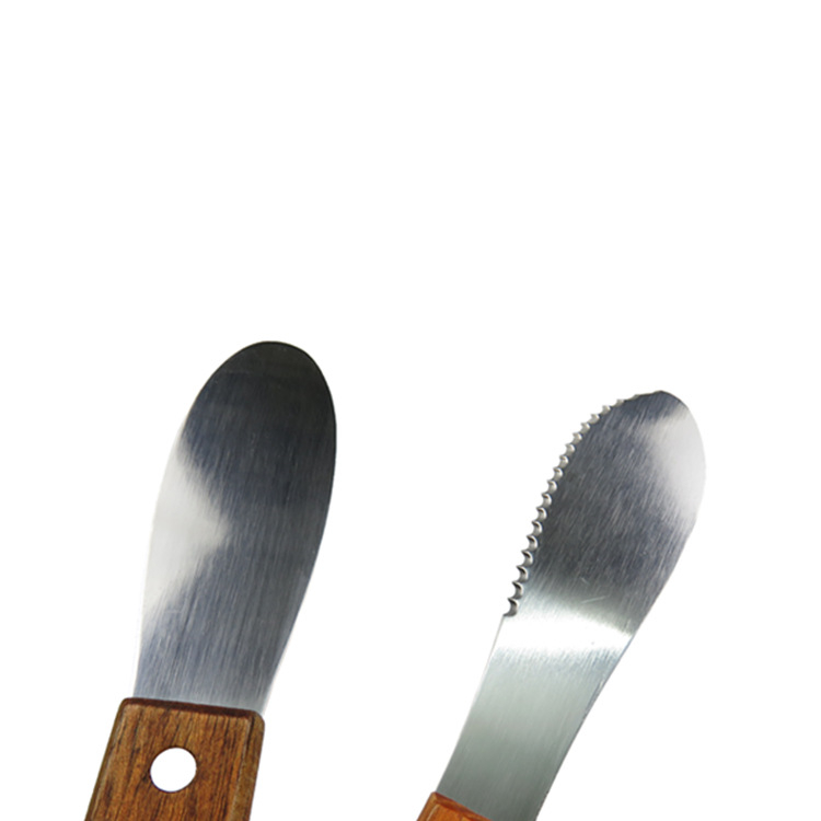 Kun Chef buffetska oprema: nehrđajući čelik s drvenom drškom, ispisan logotip