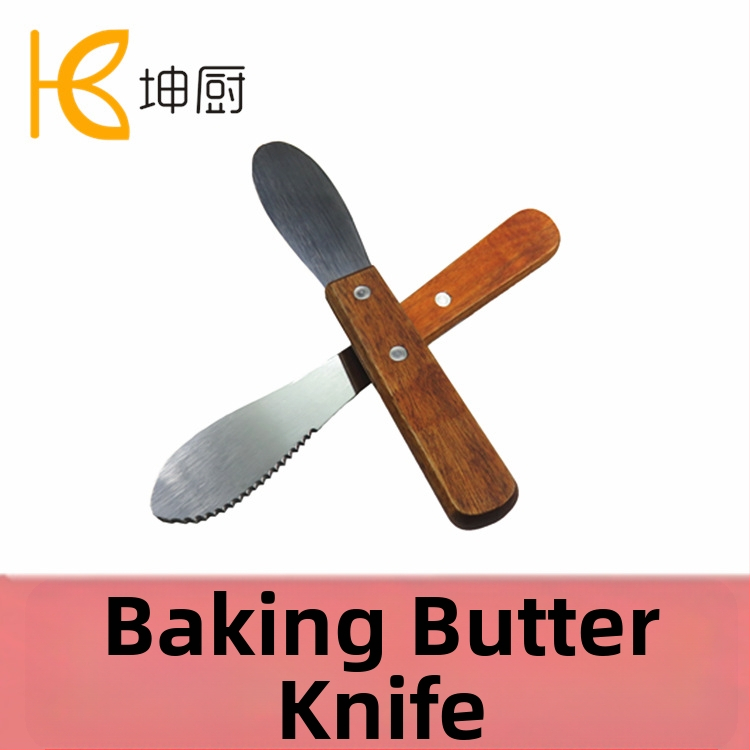 Kun Chef bufeto įranga: nerūdijantis plienas su medine rankena, logotipas atspausdintas