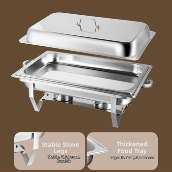 Nerūsējošā tērauda bufetes iekārta ar izolētām nodalījumu kamerām brokastīm un ātrai ēdienošanai