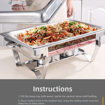 Nerūsējošā tērauda bufetes iekārta ar izolētām nodalījumu kamerām brokastīm un ātrai ēdienošanai