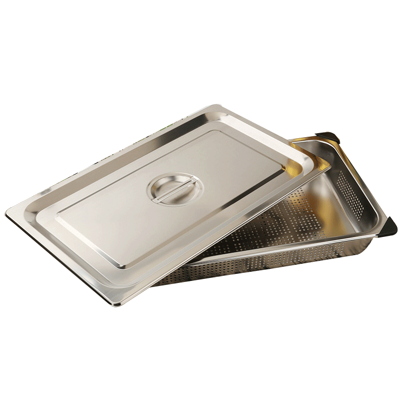 Nehrđajući čelični porcionarni bazen za buffet, pravokutni odvodni bazen s filtrom, mogućnost prilagodbe logotipa