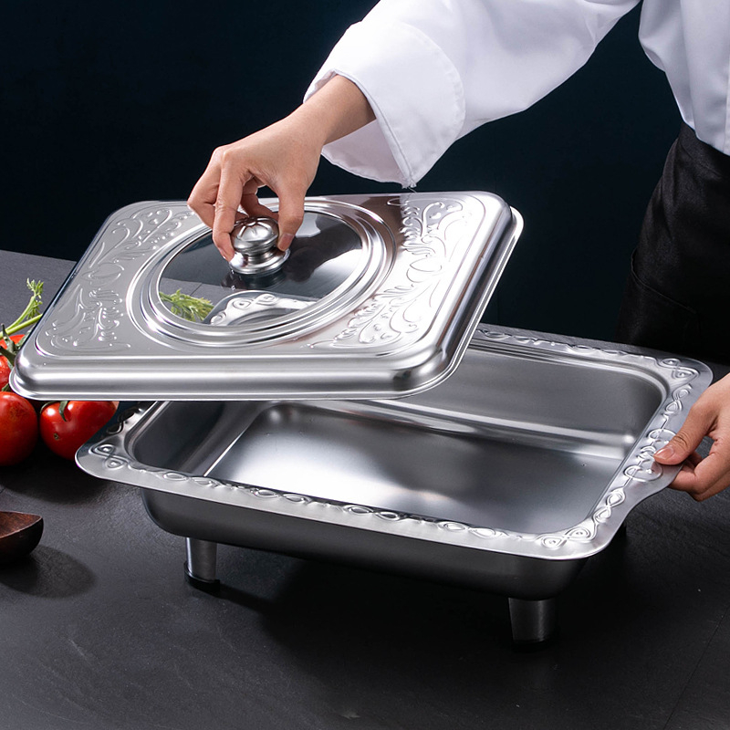 Štvornožni buffetski štednjak od nehrđajućeg čelika, odvojiva konstrukcija, pogodan za vanjske piknike