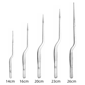 Nehrđajuće čelične pincete za plating, molekularna gastronomija, umjetničko aranžiranje jela — oprema za buffet, Marka: Other, Tisak logotipa: Da