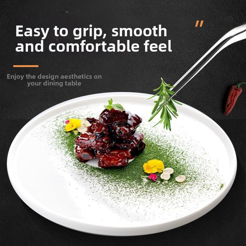 Nerūsējošā tērauda pincetes ēdienu noformēšanai molekulārajā virtuvē — bufetes aprīkojums, Zīmols: Other, Logotipa drukāšana: Jā